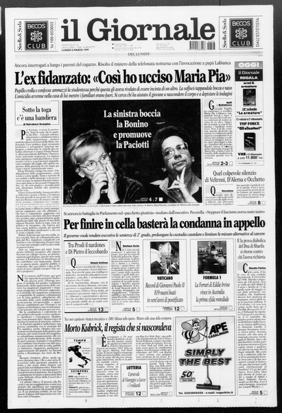 Il giornale del lunedi